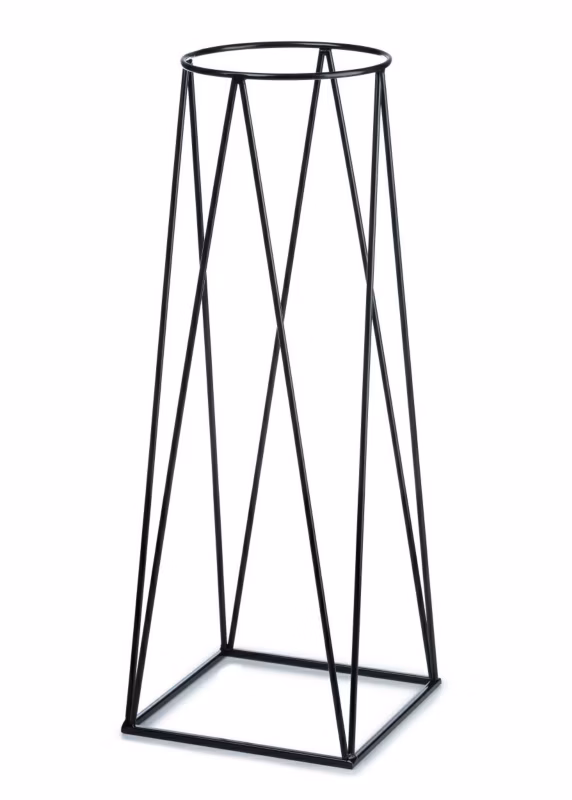 Kwietnik stojący HowHomely Metalowy Czarny 30×96 cm 1 szt.