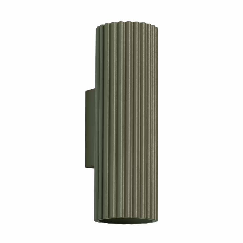 Kinkiet ścienny Sollux Lighting Karbon zielony oliwkowy góra-dół 2 x GU10 x IP20 wym: 20 x 6,5 x 8,5 cm – 1 szt.