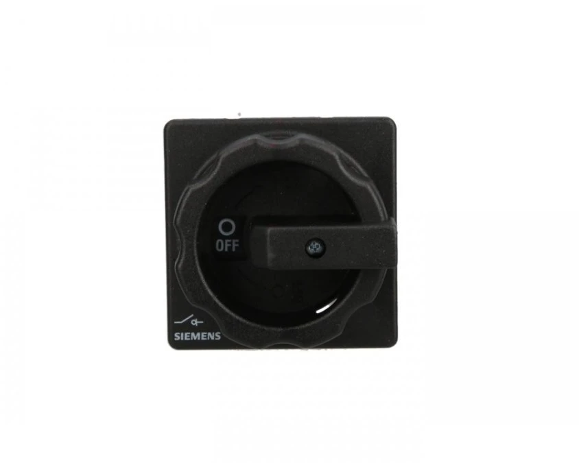 Rozłącznik główny 3P 32A 11.5kW AC23A 400V montaż tablicowy pokrętło czarne otwór centralny 22.5 mm 3LD2254‑0TK51