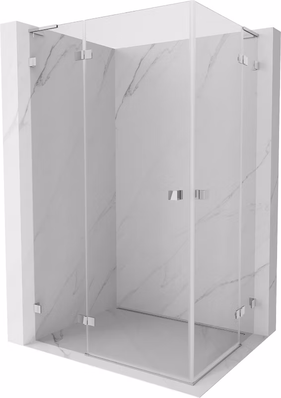 Kabina prysznicowa Mexen Lunar L Duo uchylna 105 x 100 cm transparent chrom 1 szt.