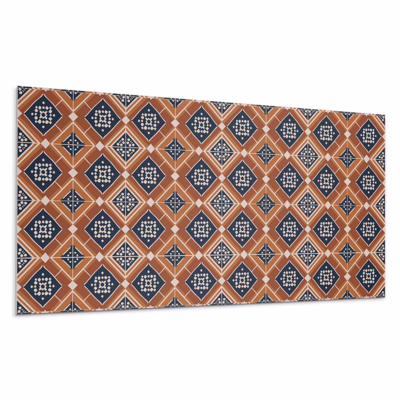 Kafelki samoprzylepne Wallfluent 60×30 cm Brązowo-biała geometria 6 szt.
