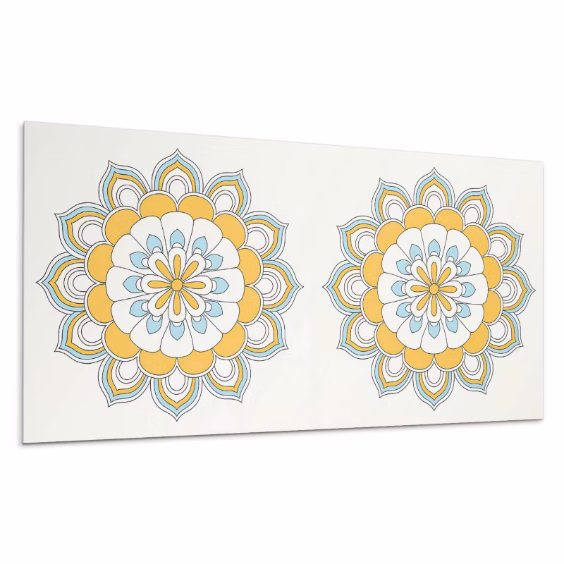 Kafelki samoprzylepne Wallfluent 60×30 cm Wzór mandali z kwiatowymi akcentami 6 szt.